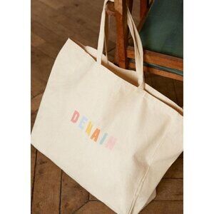 Sezane‎ Organic Cotton Demain Maxi Canvas Tote Bag , Extra Large, Brand new